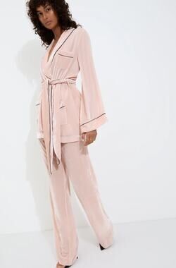 Jacques dusty rose Silk Velvet Pajama Pants